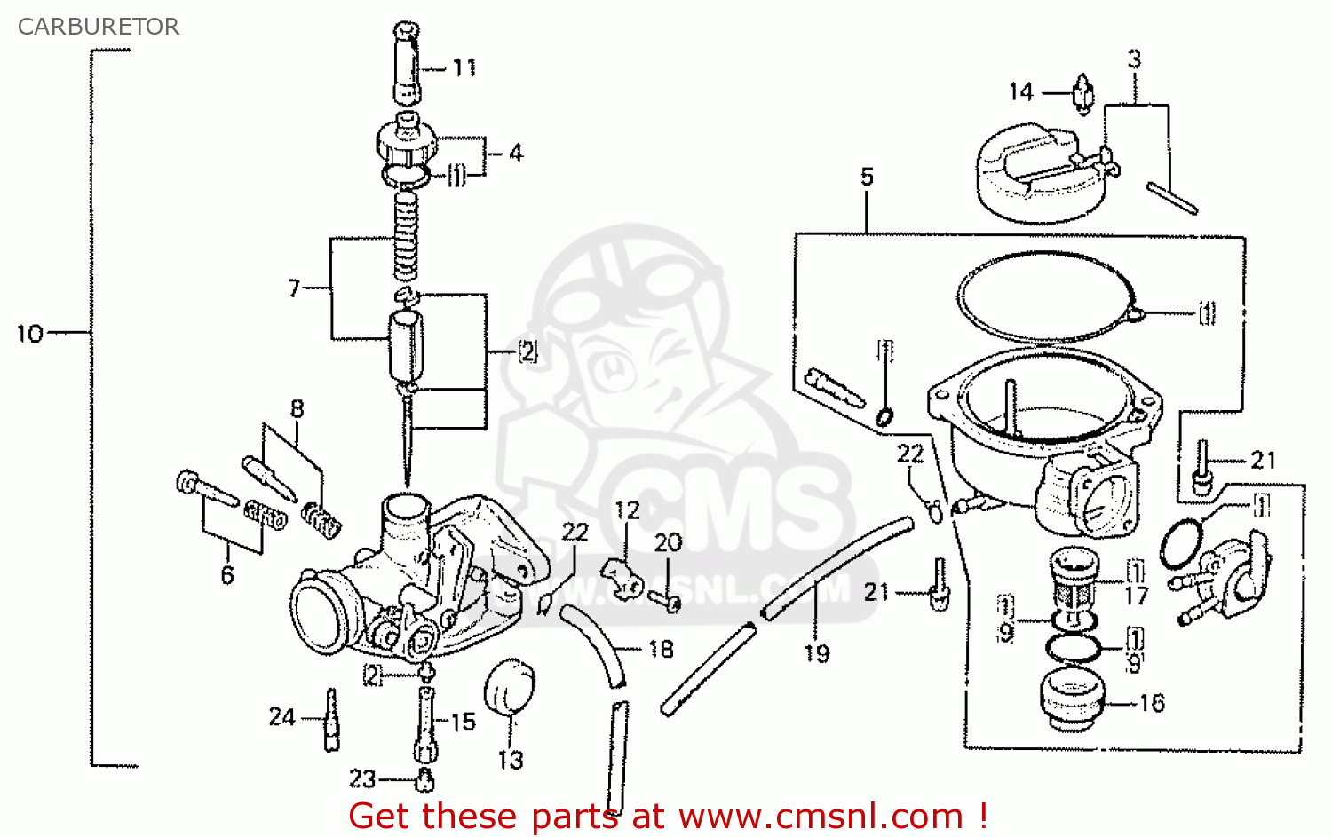 Honda C50 1982 (C) ENGLAND CARBURETOR - buy CARBURETOR spares online