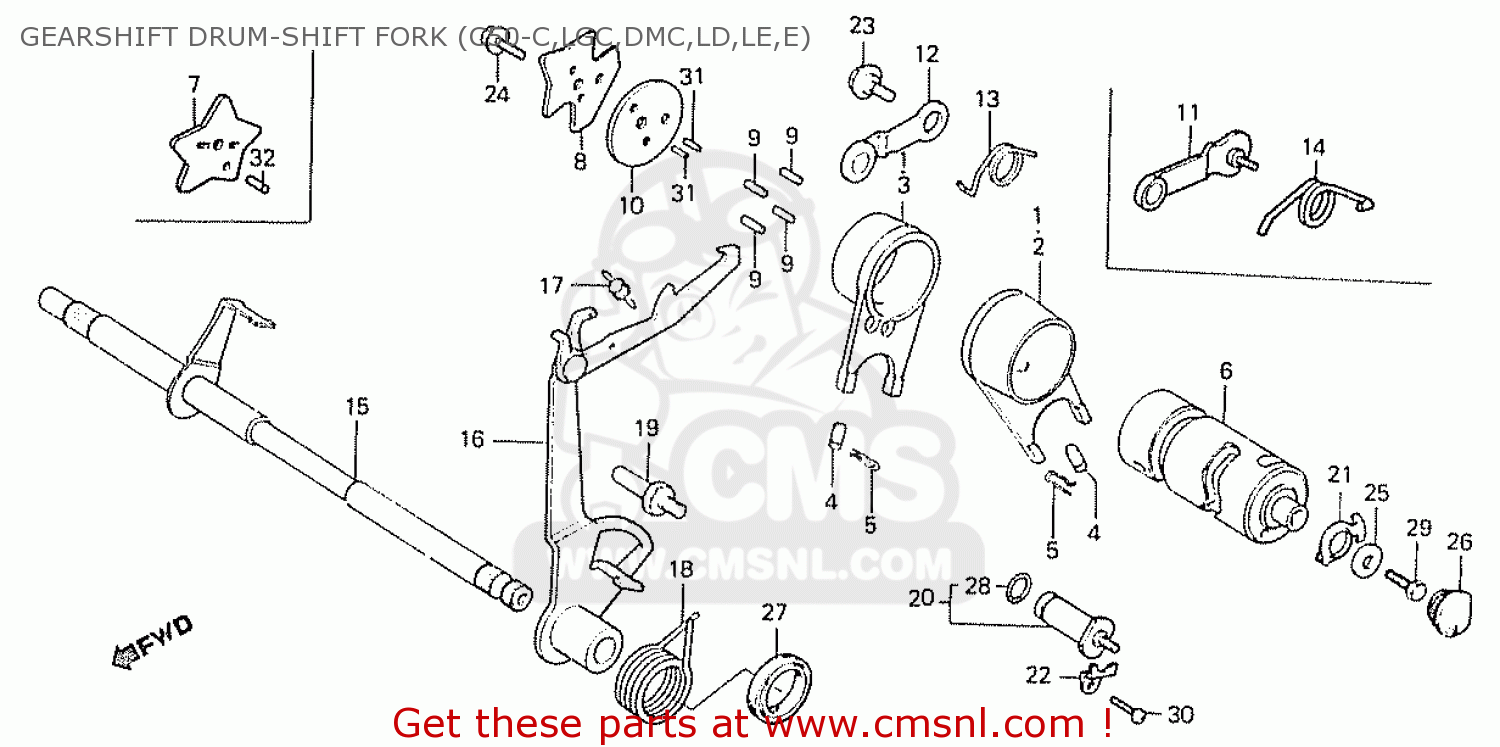 Honda C50 Cub 1984 E England Gearshift Drum Shift Fork C50 Clgcdmc