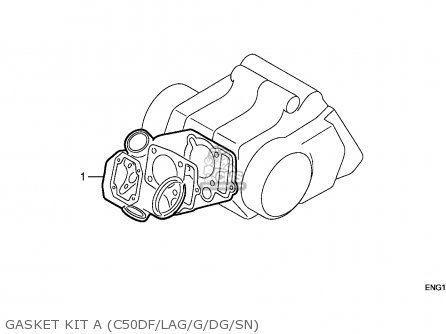 GASKET KIT A (C50DF/LAG/G/DG/SN) - C50LA CUB 1986 (G) ENGLAND