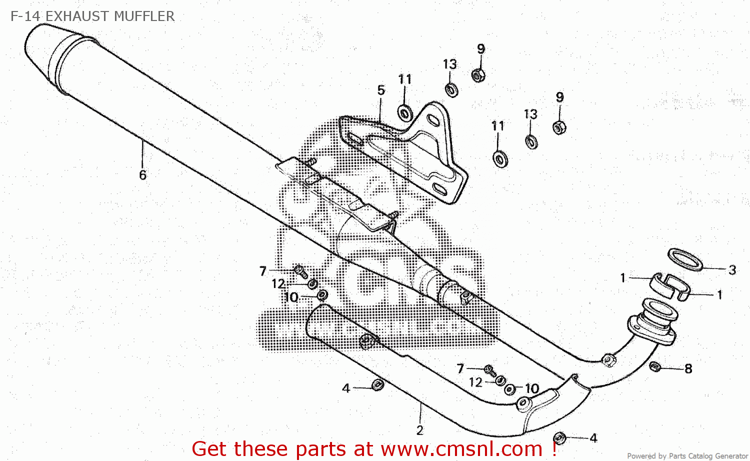 Honda C70 1981 (B) F-14 EXHAUST MUFFLER - buy F-14 EXHAUST MUFFLER