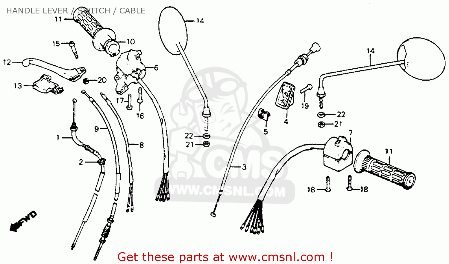 Honda C70 PASSPORT 1980 (A) USA parts lists and schematics