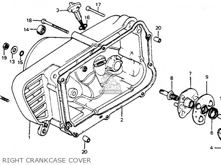 passport c70 honda 1981 usa 1980 crankcase right cover parts list lists cmsnl