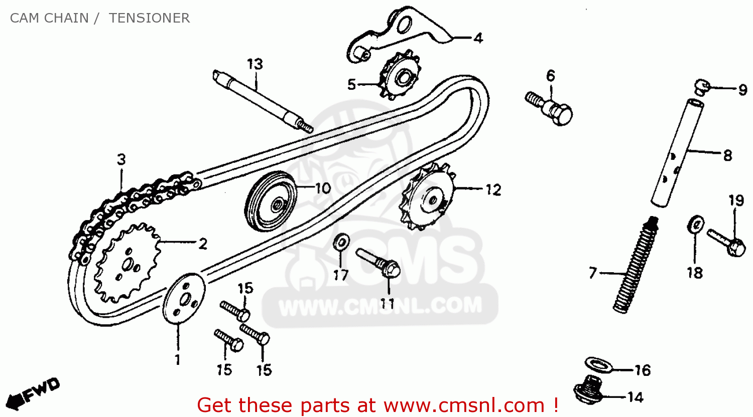 Honda C70 PASSPORT 1983 (D) USA CAM CHAIN / TENSIONER - buy CAM 