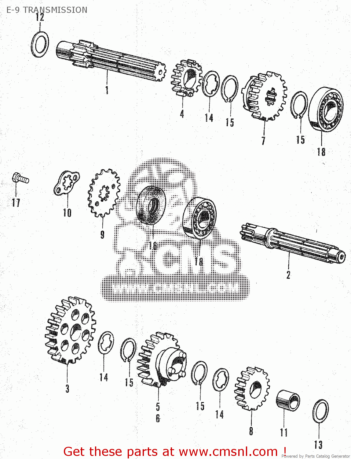 Honda C70M GENERAL EXPORT E-9 TRANSMISSION - buy E-9 TRANSMISSION