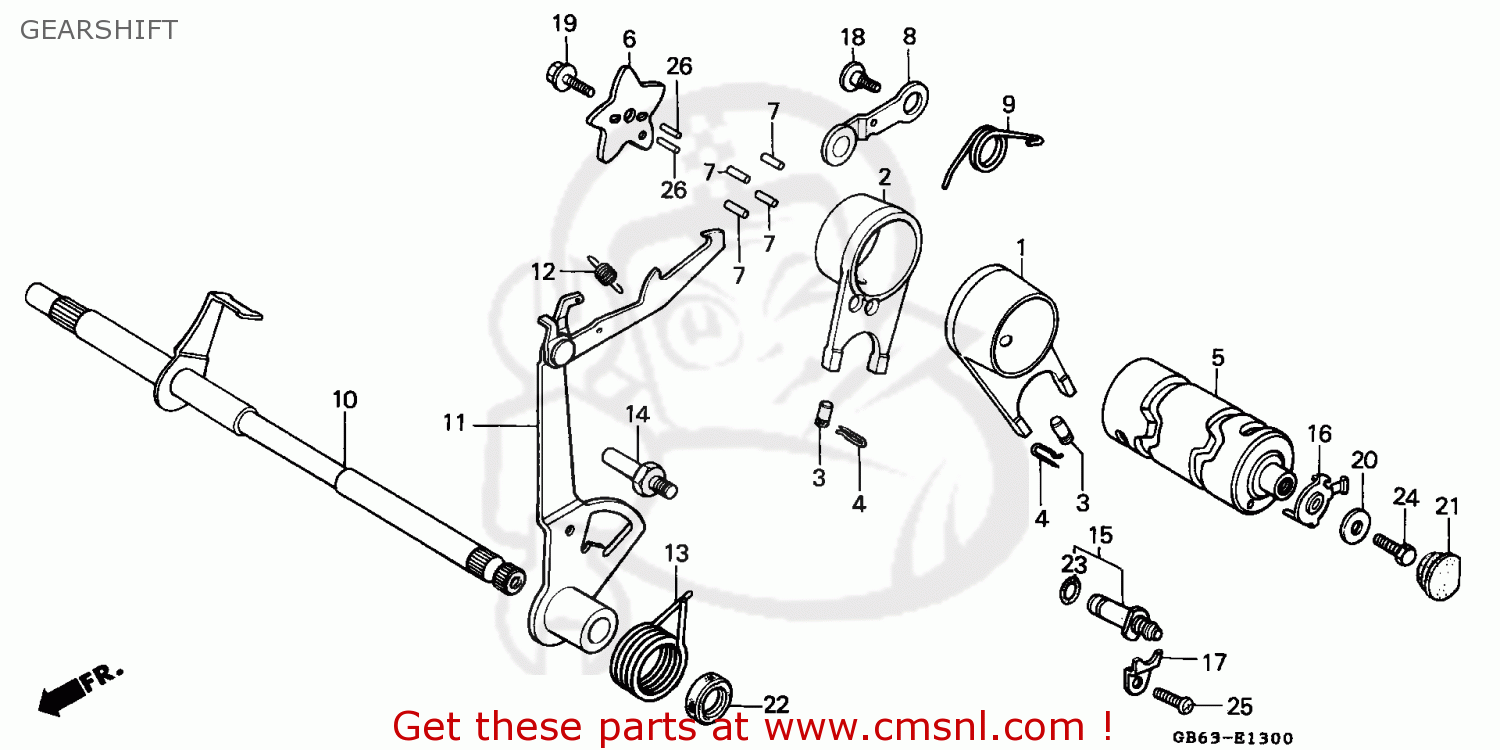 Honda C90 CUB 1984 (E) ENGLAND / SSW GEARSHIFT - buy GEARSHIFT spares ...