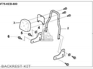 BACKREST KIT - CA125 REBEL 1999 (X) FRANCE / CMF KPH