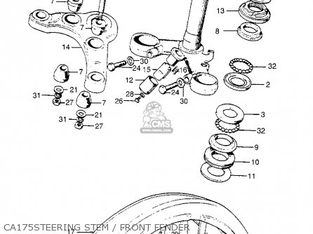 Honda CA175K3 1969 USA parts lists and schematics