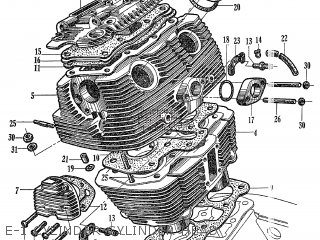 E-1 CYLINDER-CYLINDER HEAD - CA77 1960 1961 1962 1963 1964I 1964II 1964III DREAM USA (142592)