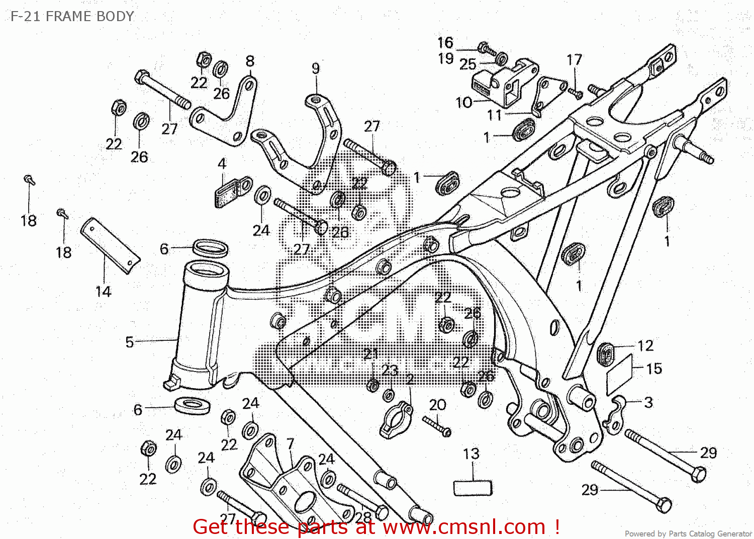 Honda CB100K3 GENERAL EXPORT TYPE 1 (KPH) F-21 FRAME BODY - buy F-21 ...