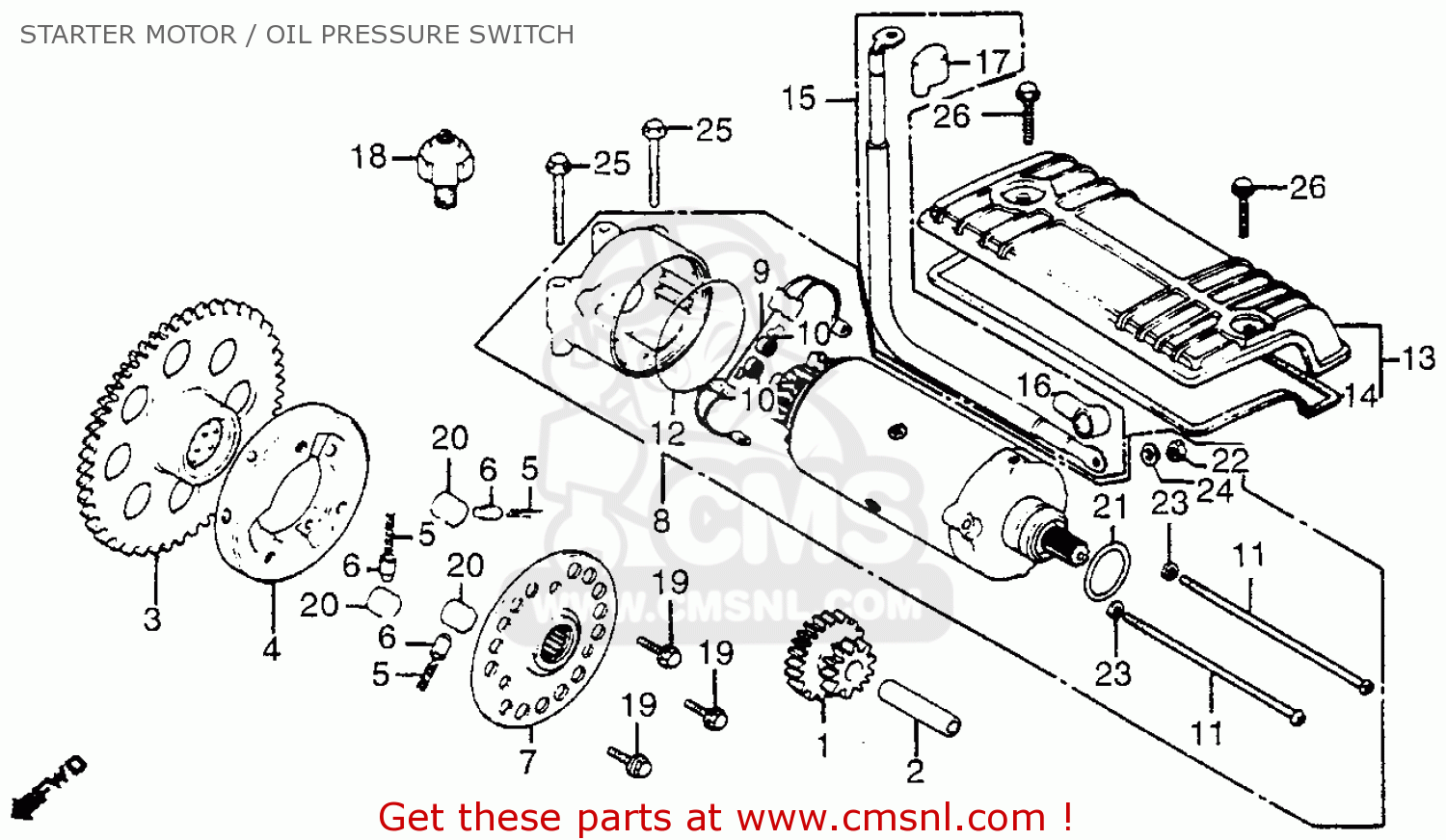 Honda Cb1100f Super Sport 1983 (d) Usa Starter Motor / Oil Pressure ...