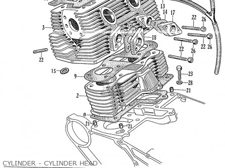CYLINDER - CYLINDER HEAD - CB125 CB93 GENERAL EXPORT