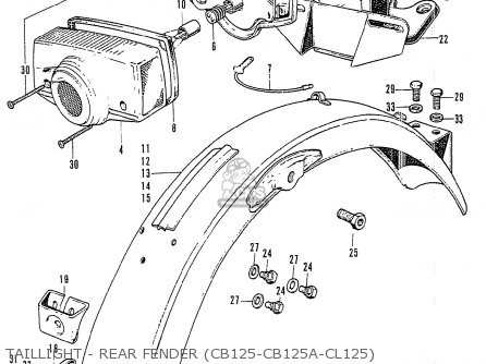 Honda Cb125k3 Parts List Partsmanual Partsfiche