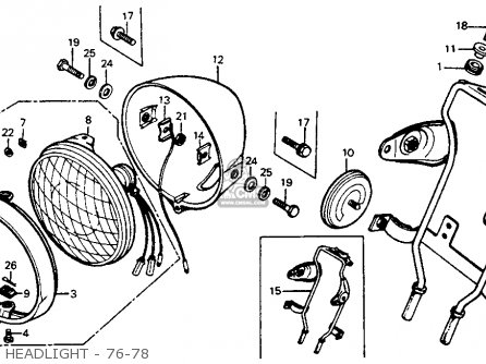 Honda CB125S 1976 USA parts lists and schematics