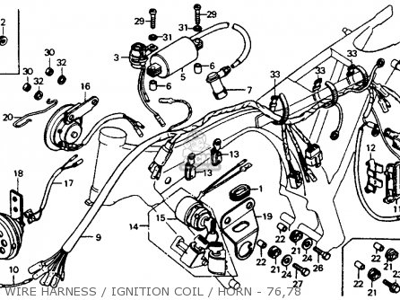 Honda CB125S 1976 USA parts lists and schematics