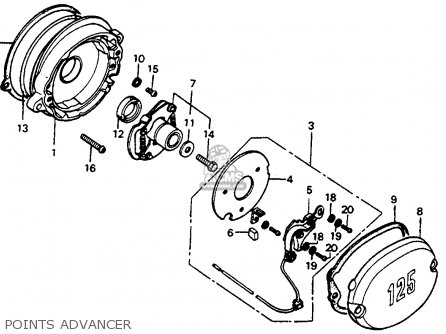 Honda CB125S 1978 USA parts lists and schematics