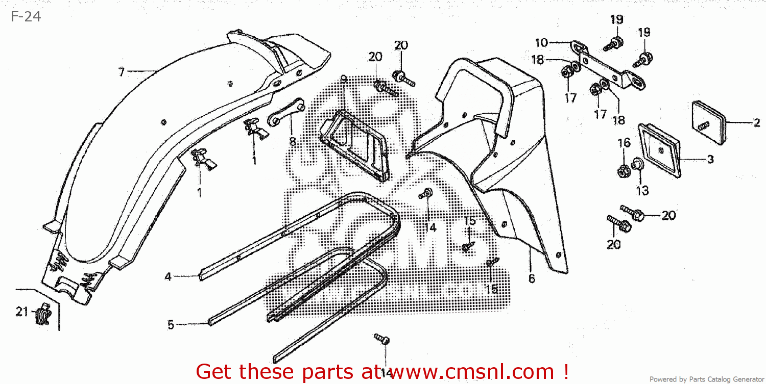Honda CB125T 1985 (F) JAPAN JC06-110 F-24 - buy F-24 spares online