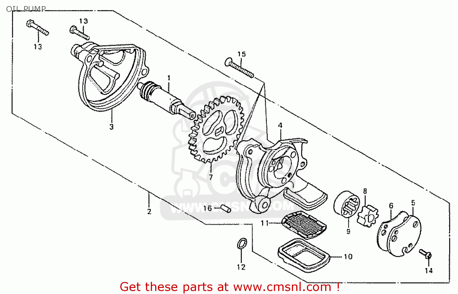 Honda CB125T AUSTRALIA OIL PUMP - buy OIL PUMP spares online