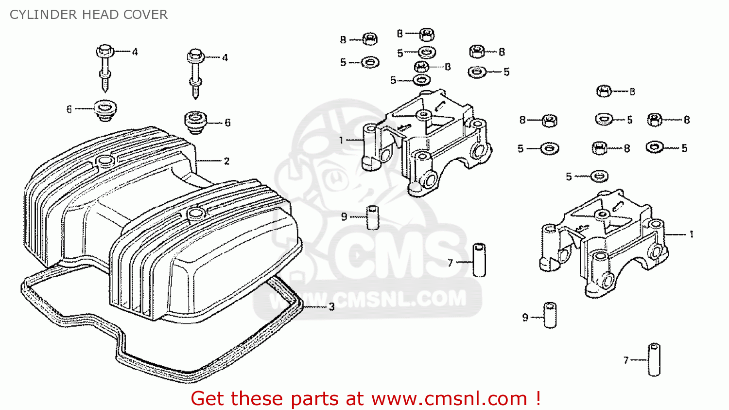 Honda CB125T ENGLAND CYLINDER HEAD COVER buy CYLINDER HEAD COVER