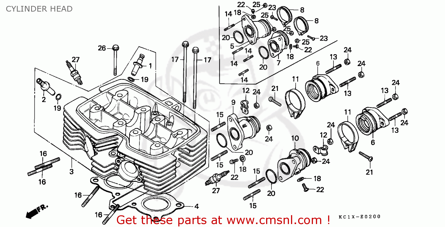 Honda CB125TD SUPERDREAM 1982 (C) ENGLAND CYLINDER HEAD - buy CYLINDER ...