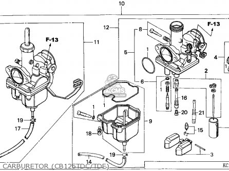 Honda Cb125td Superdream 1982 Germany parts list partsmanual partsfiche