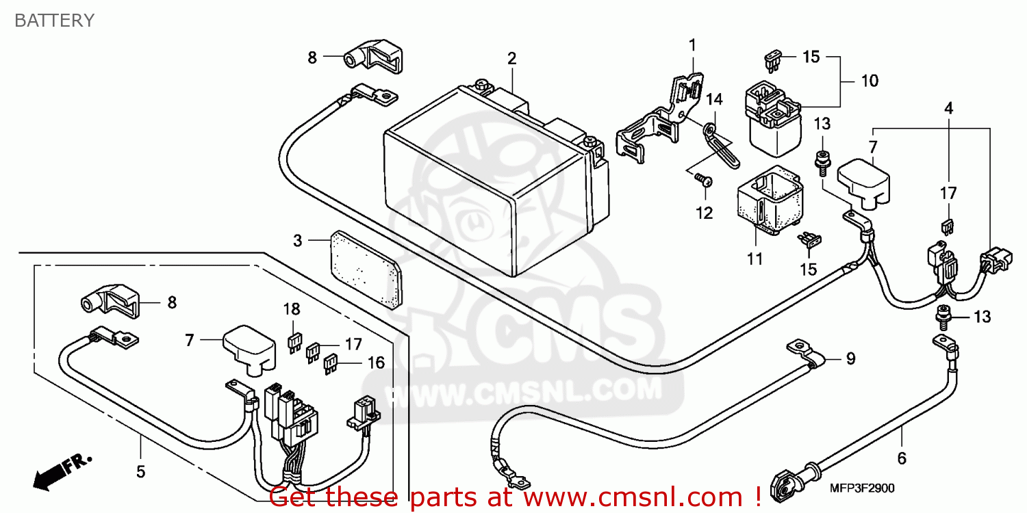 Honda CB1300S 2009 (9) AUSTRALIA /BCT MME TWO TYPE 2 BATTERY - buy ...