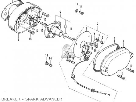 Honda CB175K7 SUPER SPORT 1973 USA parts lists and schematics