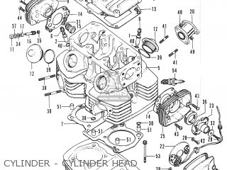 CYLINDER - CYLINDER HEAD - CB200 ENGLAND
