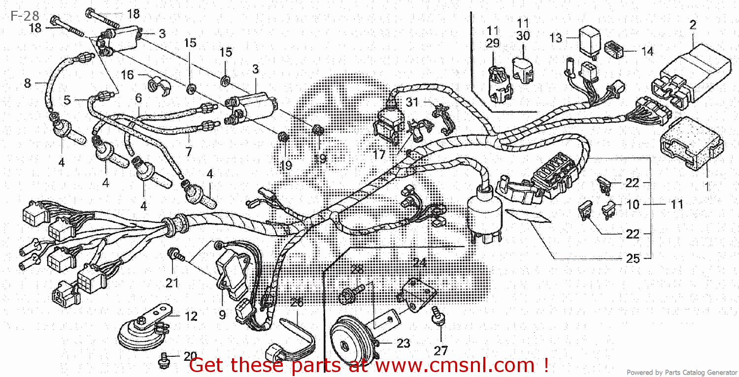 Honda CB250F HORNET 1997 (V) JAPAN MC31-110 F-28 - buy F-28 spares online