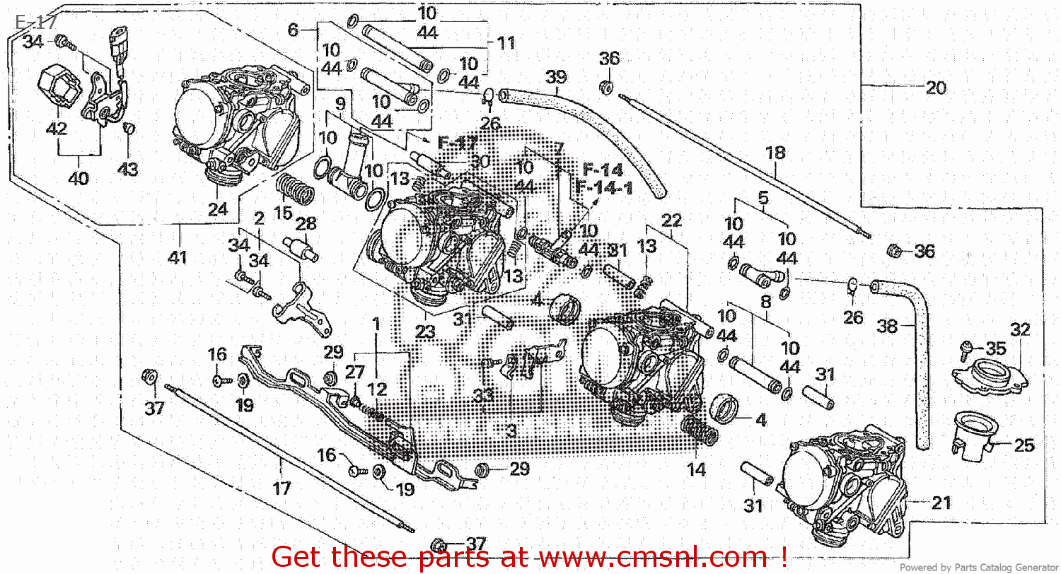 honda hornet body parts price list
