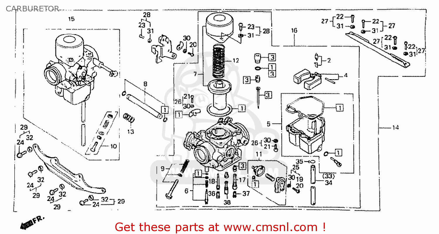 Honda Cb250n 1978 England Carburetor - schematic partsfiche kz650 parts diagram 