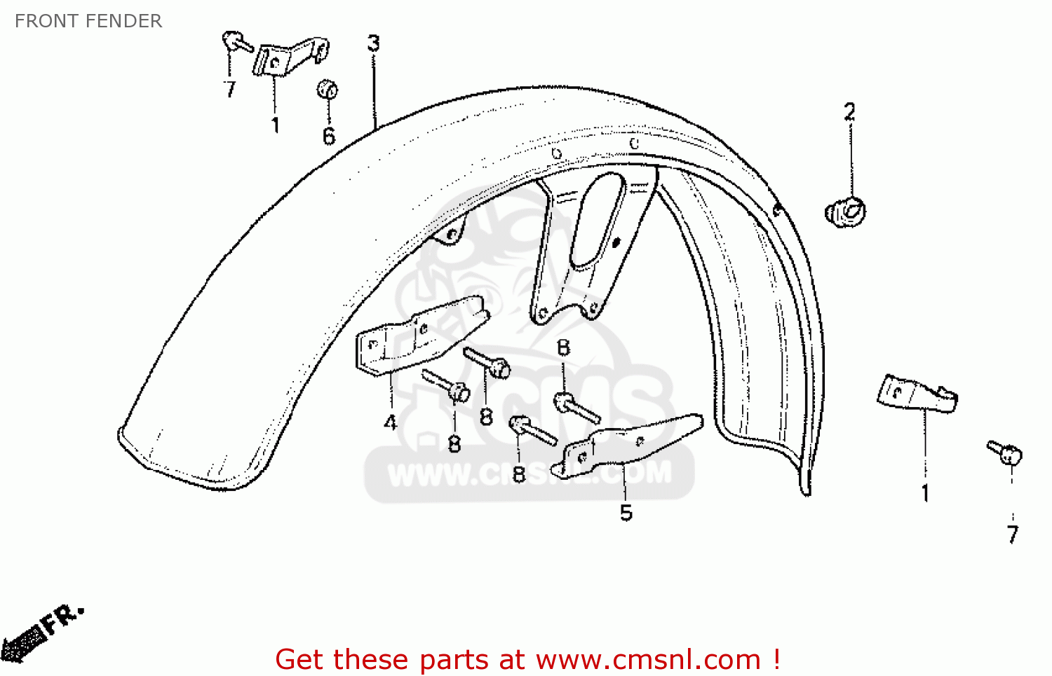 Honda Cb250n 1980 A Australia Front Fender Buy Front Fender Spares Online