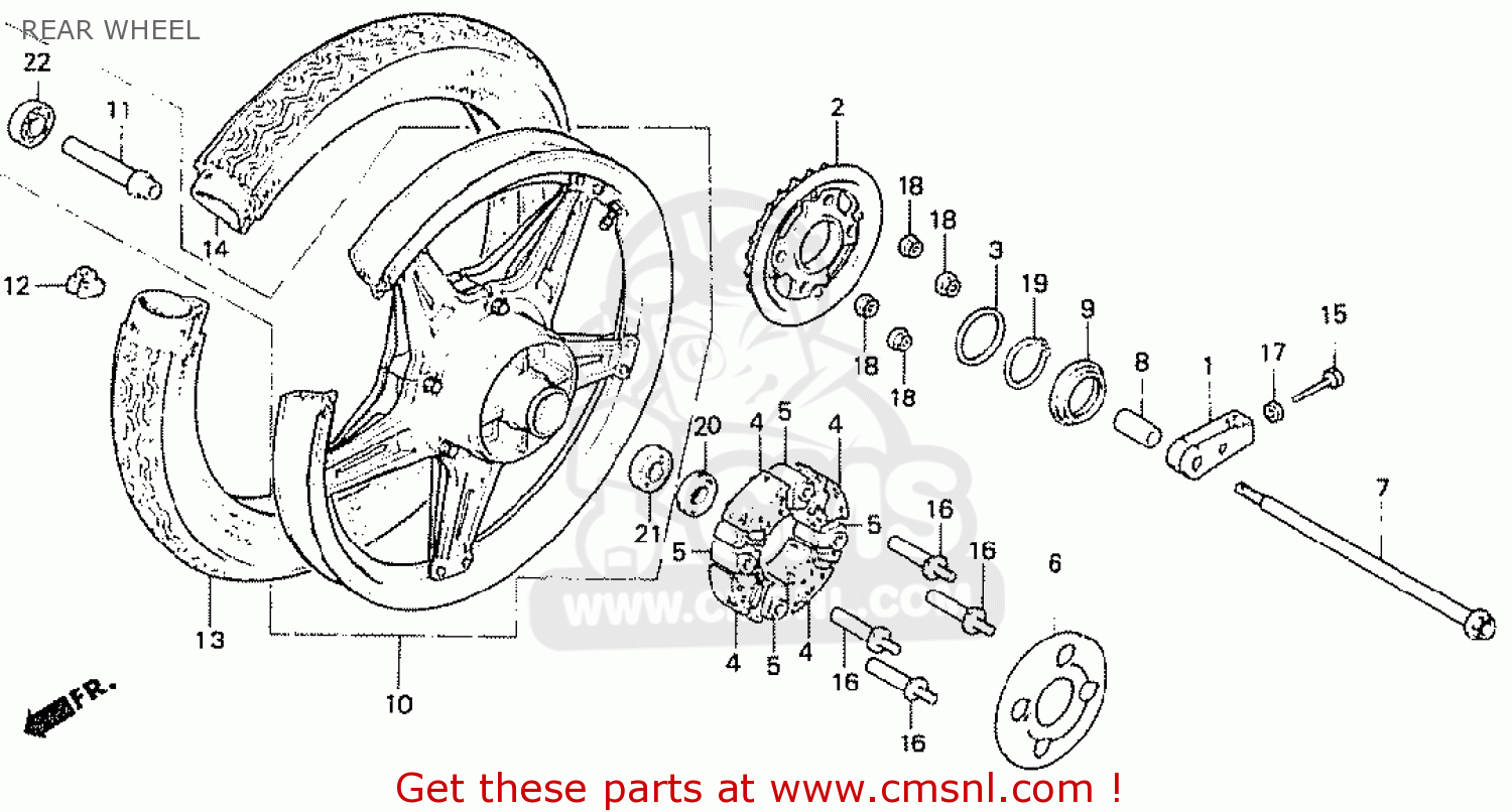 Honda Cb250n 1980 A Australia Rear Wheel Buy Rear Wheel Spares Online