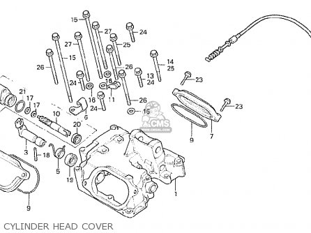 CYLINDER HEAD COVER - CB250RS 1982 (C) ENGLAND