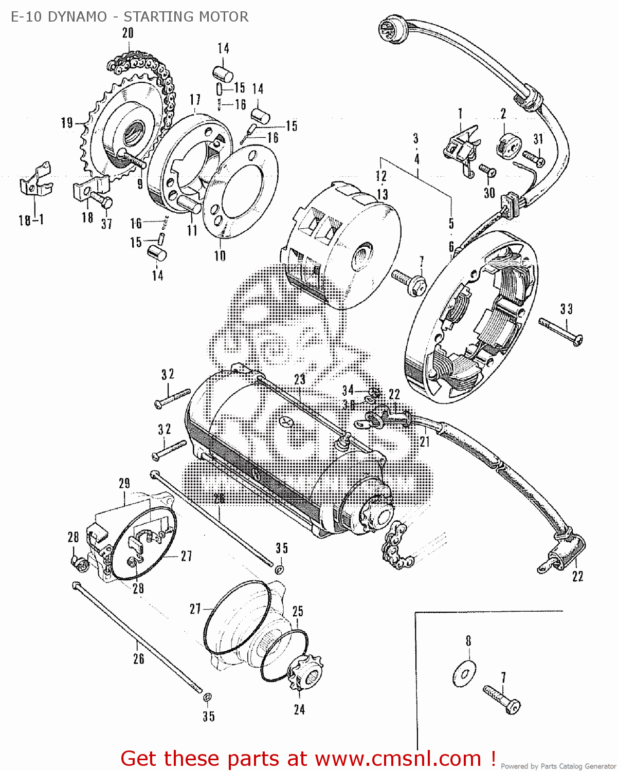 Honda CB350 GENERAL EXPORT parts lists and schematics