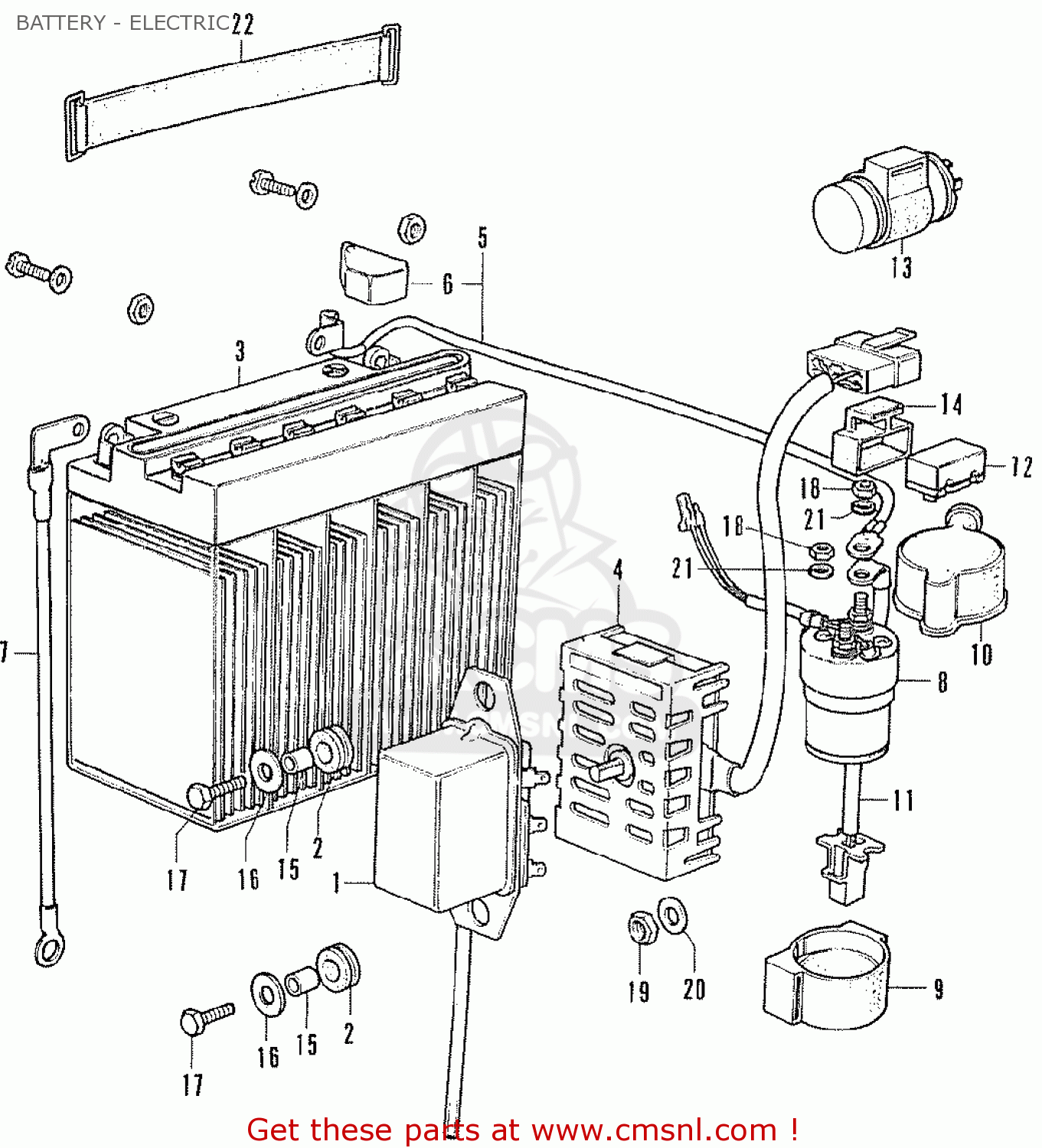 Honda CB350F FOUR GENERAL EXPORT BATTERY - ELECTRIC - buy BATTERY ...