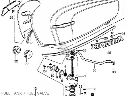 Honda CB350G SUPER SPORT 1973 USA parts lists and schematics