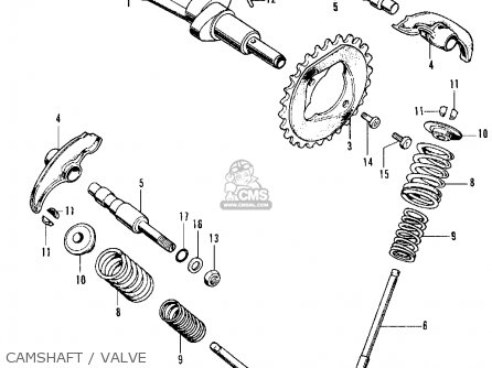 Honda CB350K3 SUPER SPORT 1971 USA parts lists and schematics