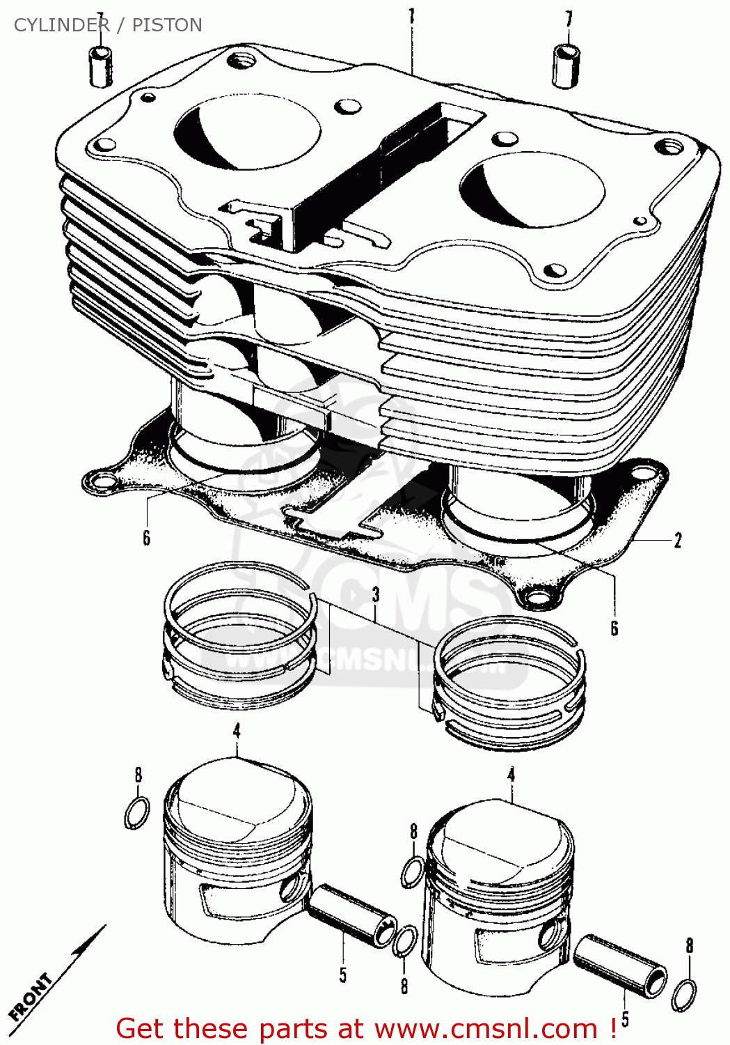 Honda Honda CB350K3 SUPER SPORT 1971 USA parts lists and schematics