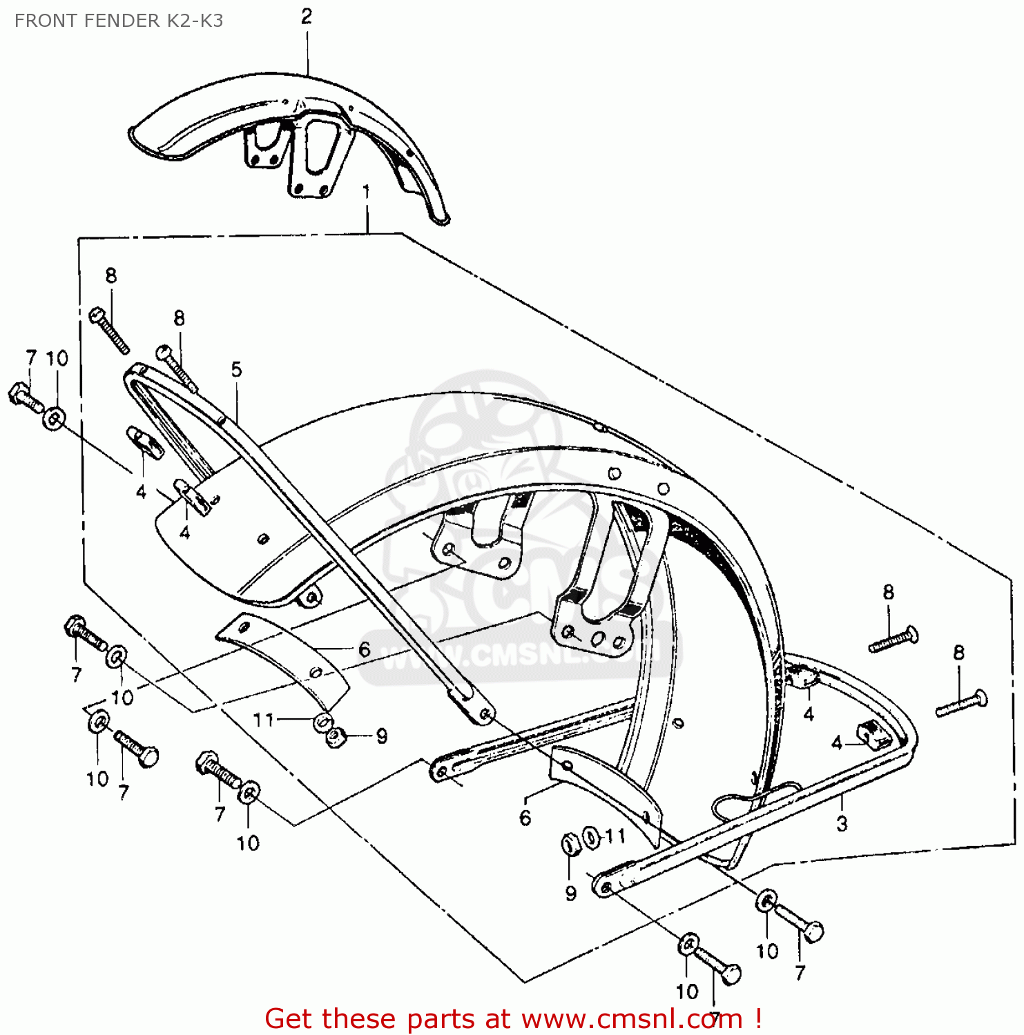 Honda Honda CB350K3 SUPER SPORT 1971 USA parts lists and schematics