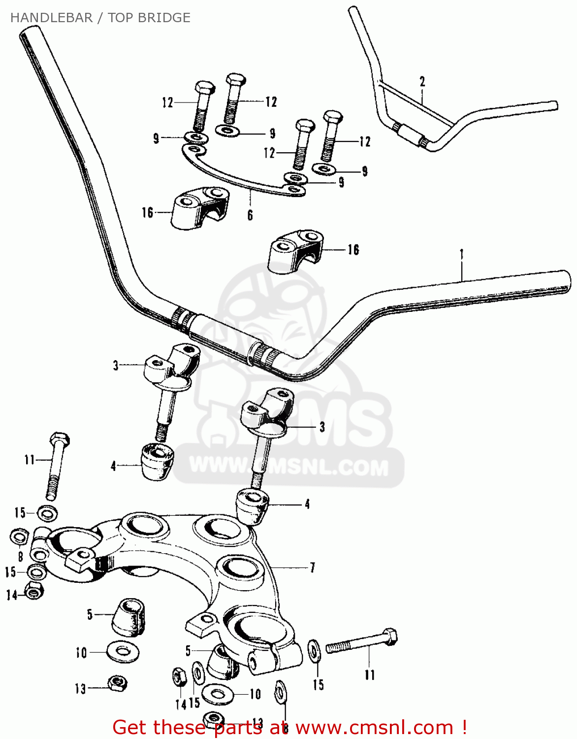 Honda Honda CB350K3 SUPER SPORT 1971 USA parts lists and schematics