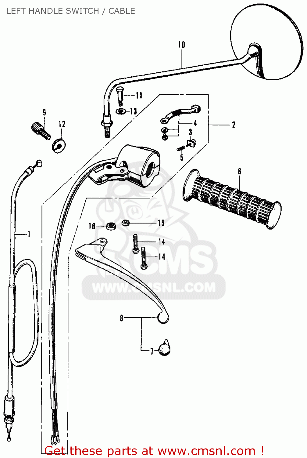Honda Honda CB350K3 SUPER SPORT 1971 USA parts lists and schematics