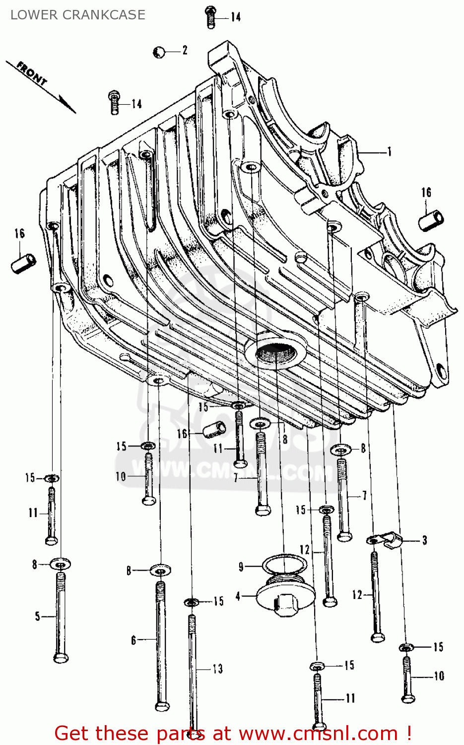 Honda Honda CB350K3 SUPER SPORT 1971 USA parts lists and schematics
