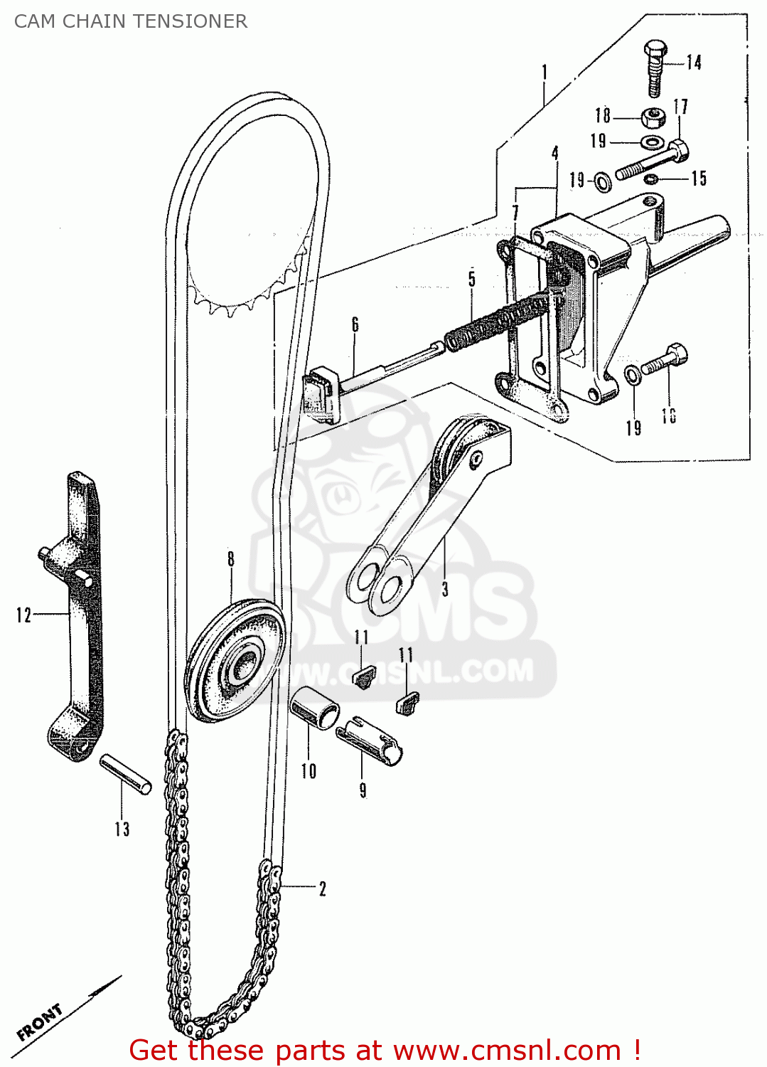 Honda CB350K4 ENGLAND CAM CHAIN TENSIONER buy CAM CHAIN TENSIONER