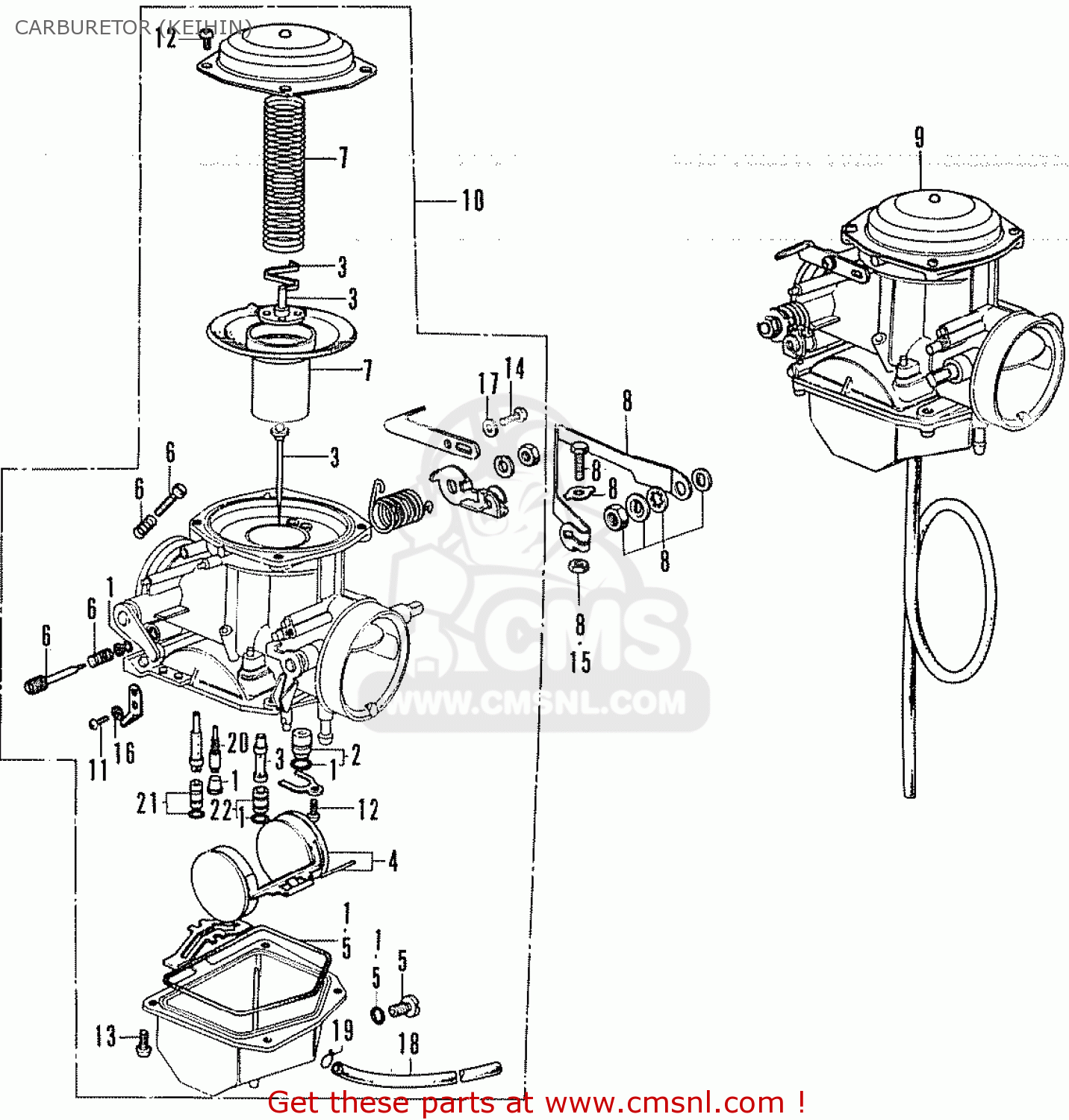 Honda CB350K4 ENGLAND CARBURETOR (KEIHIN) - buy CARBURETOR ... honda shadow aero wiring diagram 