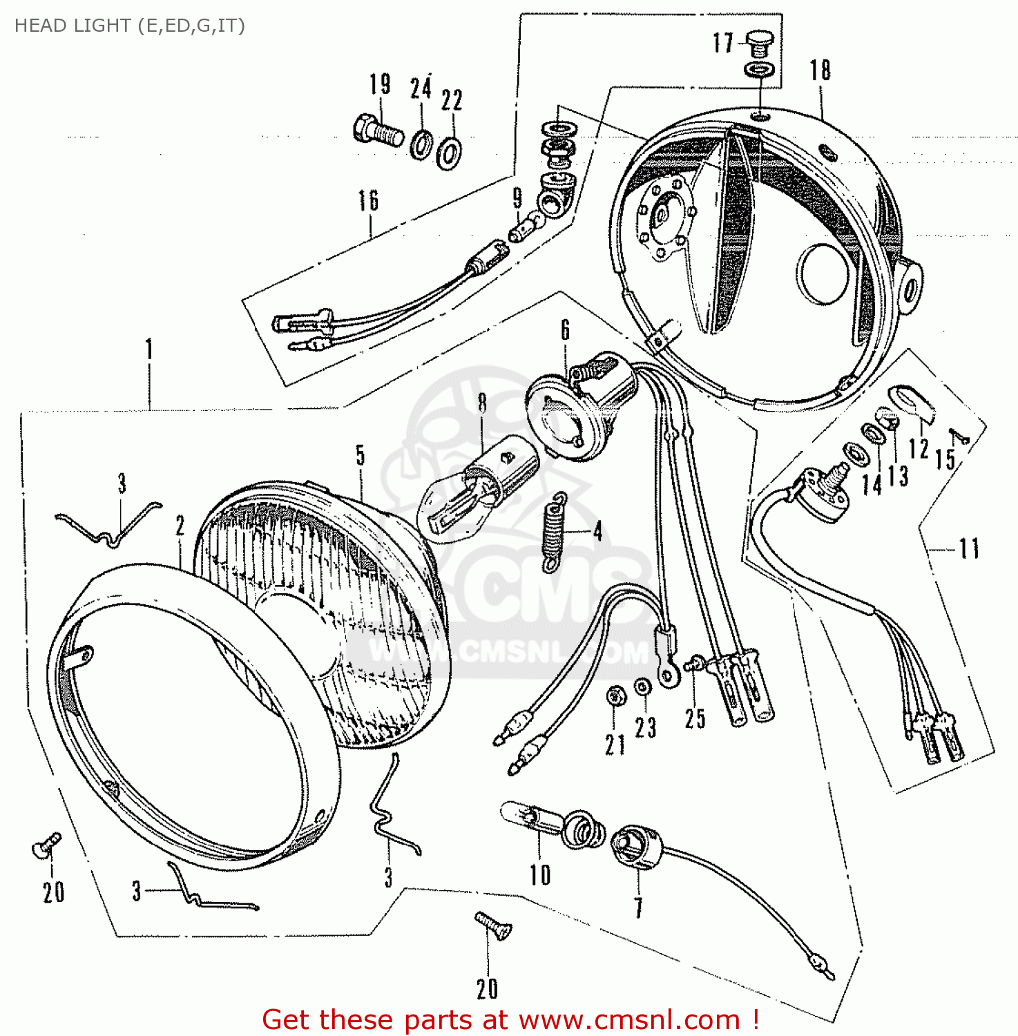 Honda CB350K4 ENGLAND parts lists and schematics