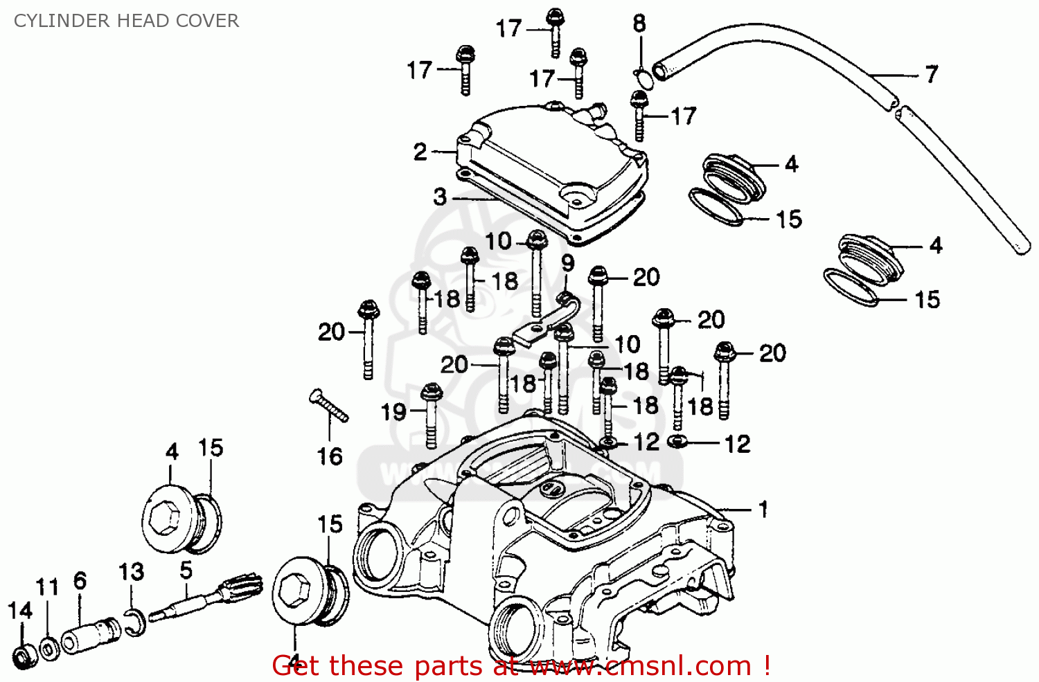 Honda CB360 SPORT 1974 USA CYLINDER HEAD COVER - buy ...