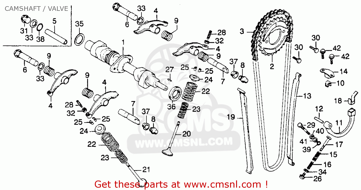 Honda CB360T 1976 USA CAMSHAFT / VALVE - buy CAMSHAFT ... honda cb360t wiring schematic 