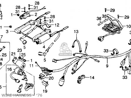 Honda CB360T 1976 USA parts lists and schematics