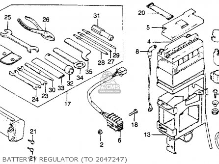 Honda CB360TK0 1975 USA parts lists and schematics