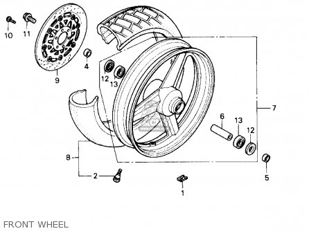 Honda CB400F CB1 1989 (K) USA parts lists and schematics